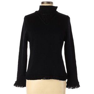 Baobei Black Wool Blend w/Lace Sweater
